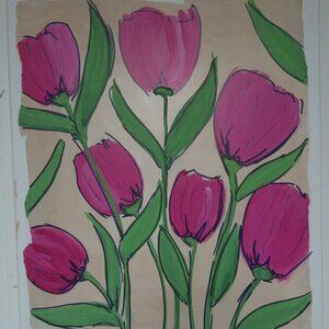 Original Painting by Artist Rachael Potter Unitled Floral Series #5